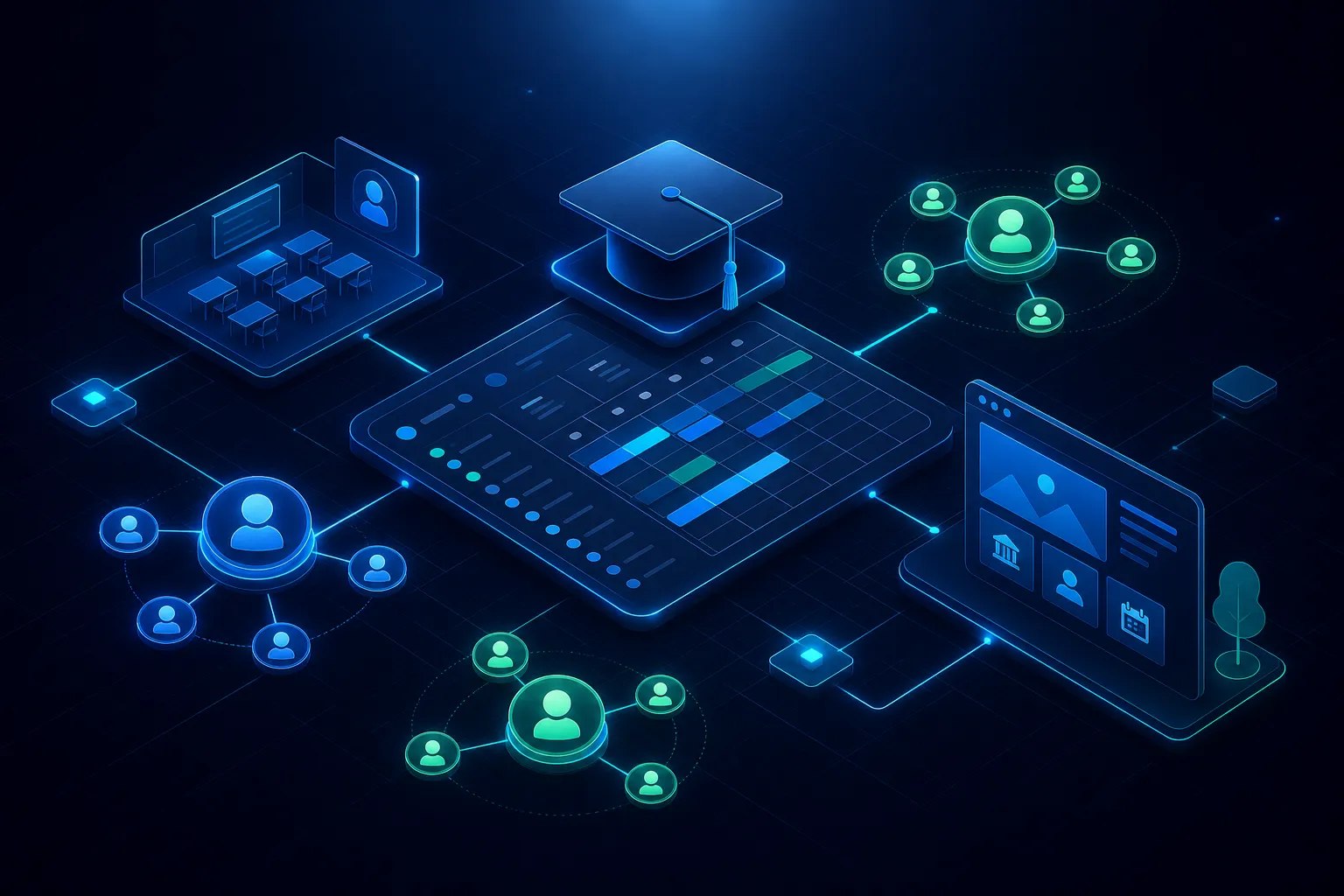 EduManage: school management platform cover illustration
