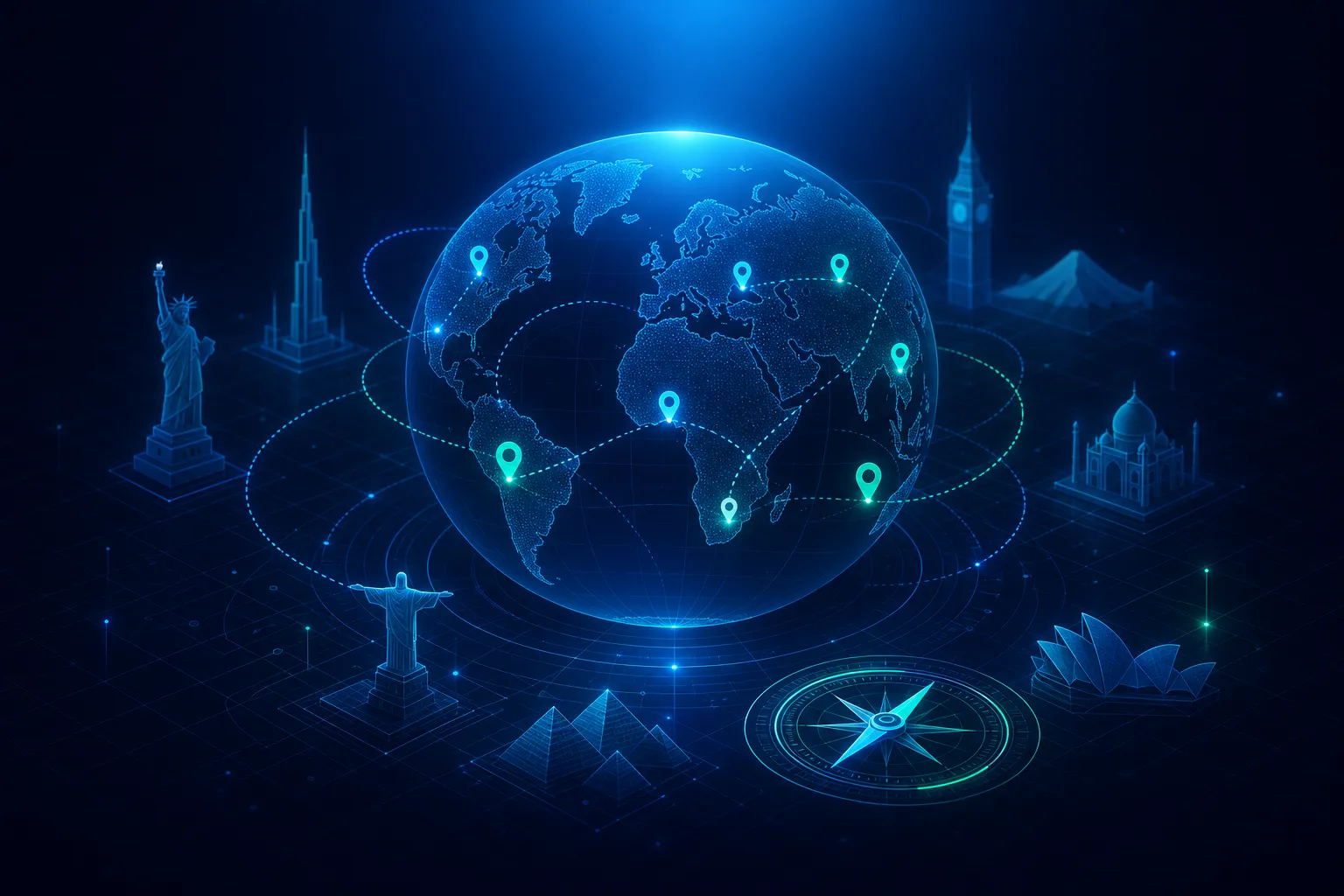 Explore the Known World: tourism discovery platform cover illustration